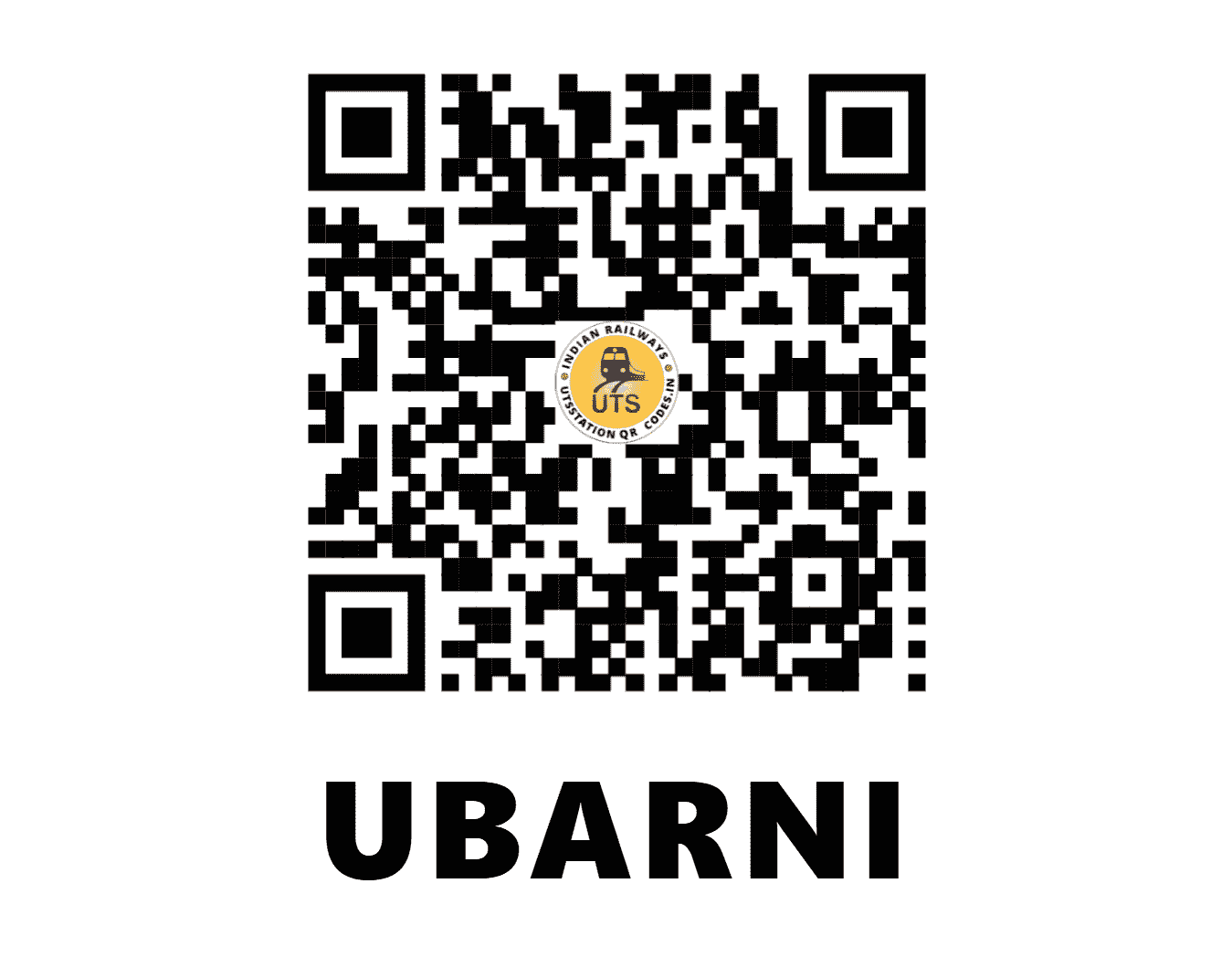 UTS QR Code for UBARNI - UBN (NR - UTTAR PRADESH)